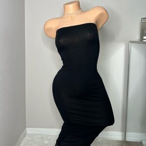 Boohoo Black Tube Dress